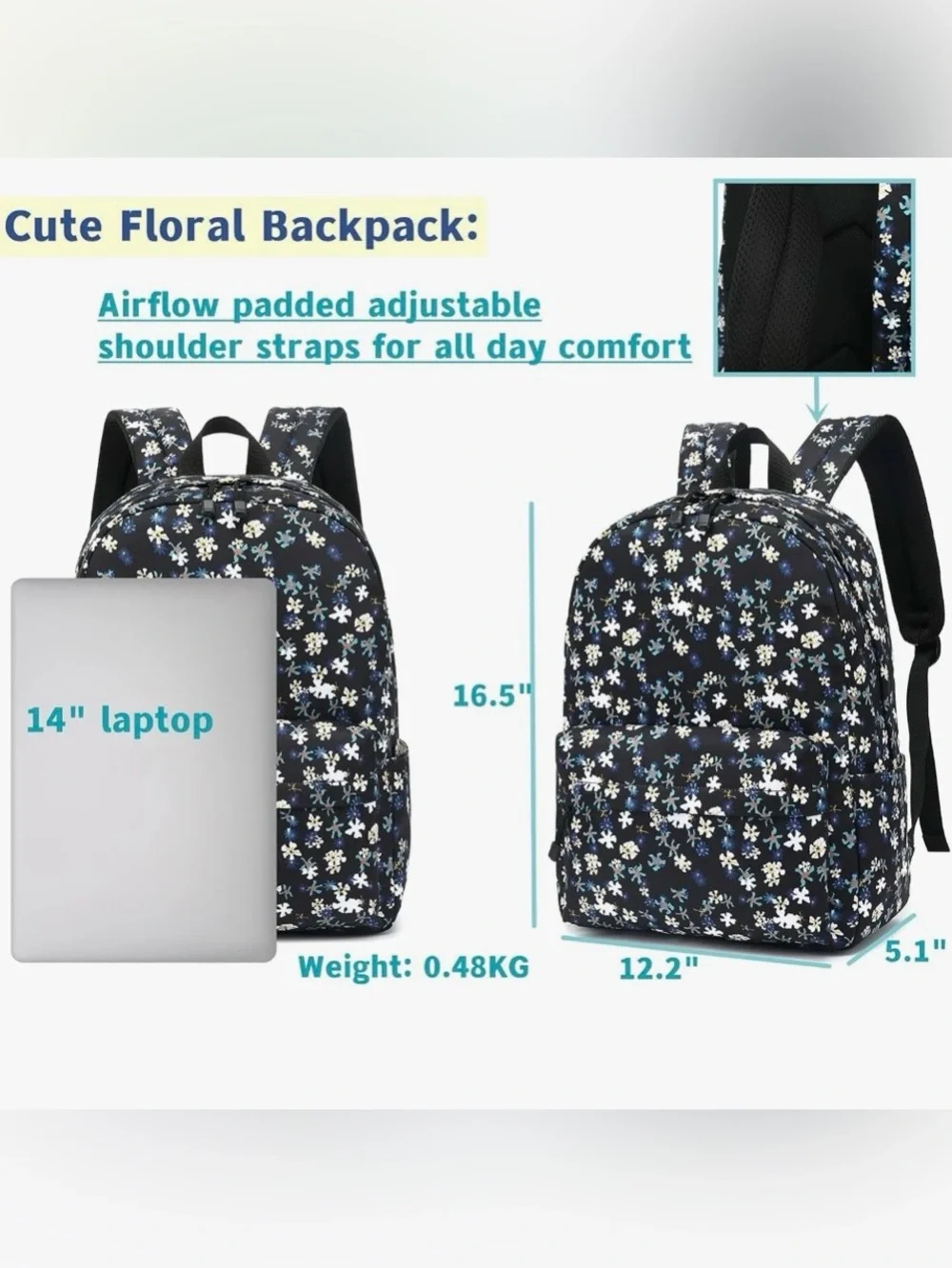 🆓📦Kawaii Floral Backpack